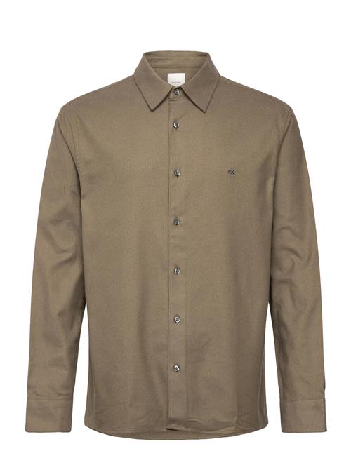 Calvin Klein | Ls Melange Flannel Easy Shirt | M