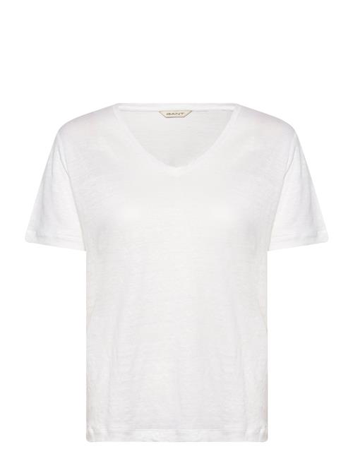 GANT | Reg Linen V-Neck Ss T-Shirt | S