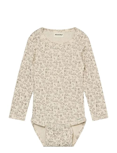 Minymo | Body Ls Aop Rib | 86