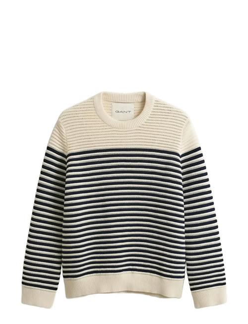 GANT | Textured Striped C-Neck | S