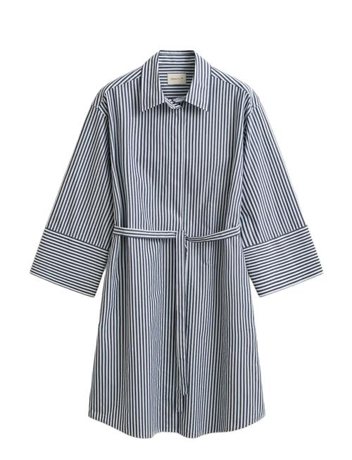 GANT | Stripe Poplin Belted Shirt Dress | 44
