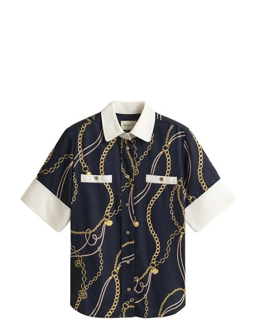 GANT | Reg Printed Contrast Ss Blouse | 34
