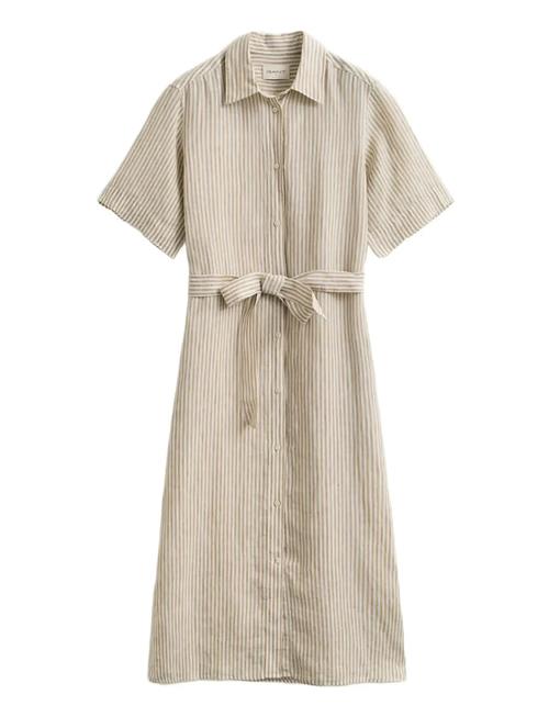 GANT | Striped Linen Ss Shirt Dress | 44