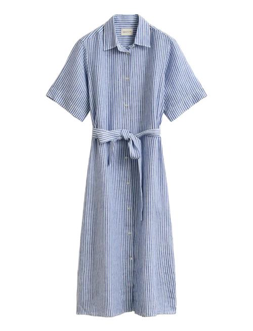 GANT | Striped Linen Ss Shirt Dress | 40