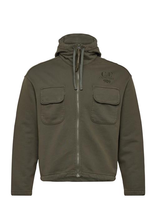 C.P. Company | Brushed And Emerized Diagonal Fleece Hooded Utility Sweatshirt | S