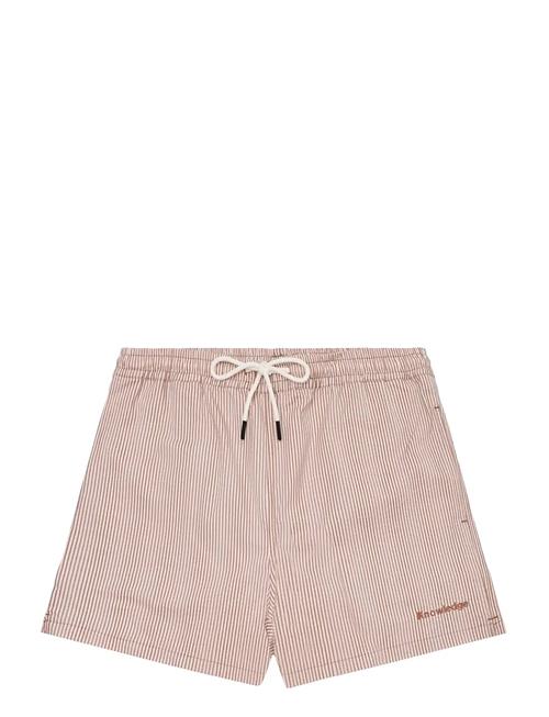 Knowledge Cotton Apparel | Mid-Thigh Seersucker Swimshorts | L