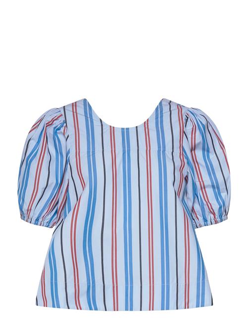 Ganni | Stripe Cotton Open Back Top | 34