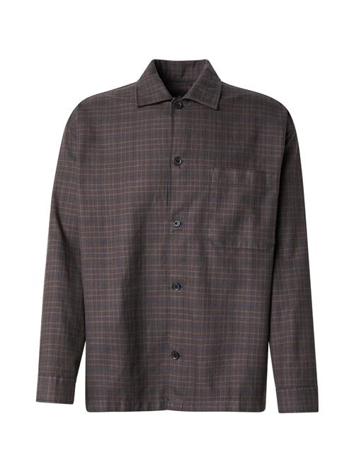 JACK & JONES Skjorte 'JPRBLAMADISON'  mørkebeige / navy / mudderfarvet