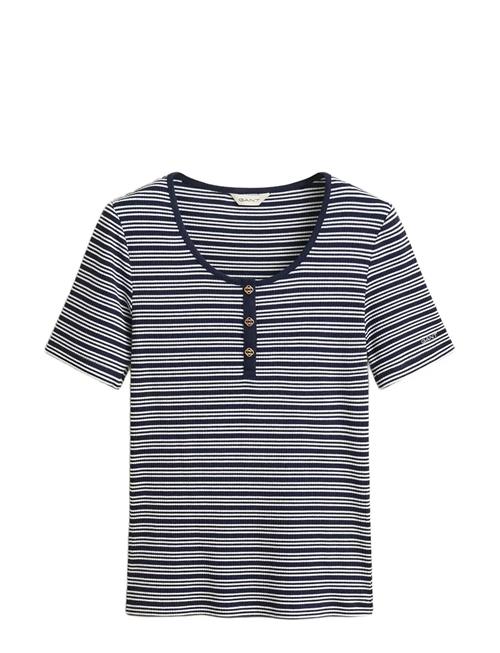 GANT | Slim Ribbed Ss Henley Top | XS