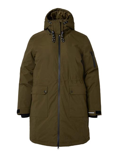 Zizzi Overgangsparka 'MTRACK'  khaki
