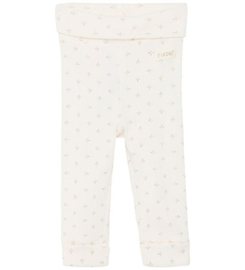Fixoni Leggings - Rib - Gardenia m. Print