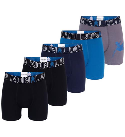 Ronaldo Boxershorts - 5-pak - Sort/Grå/Navy/Turkis