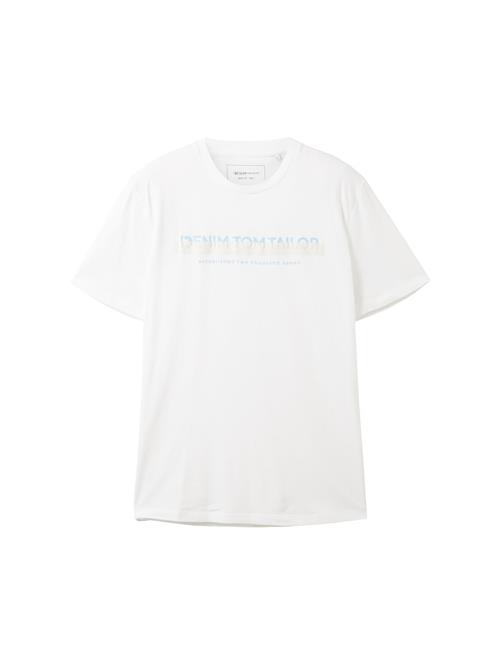 TOM TAILOR DENIM Bluser & t-shirts  lyseblå / lysegrå / hvid