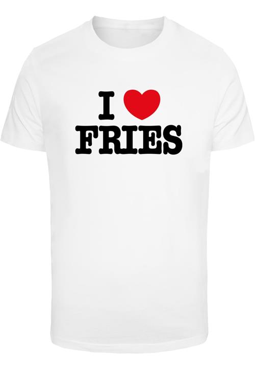 Mister Tee Bluser & t-shirts 'Love Fries'  rød / sort / hvid