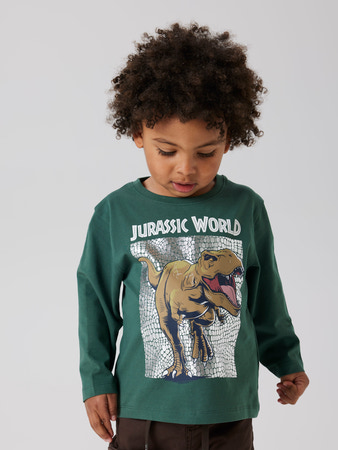 NAME IT Langærmet Bluse Jewel Jurassic Garden Topiary