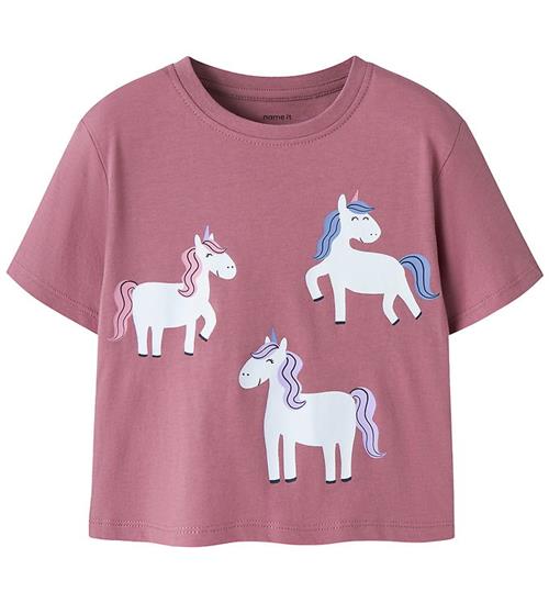 Name It T-shirt - NmfVelda - Mesa Rose/Unicorns