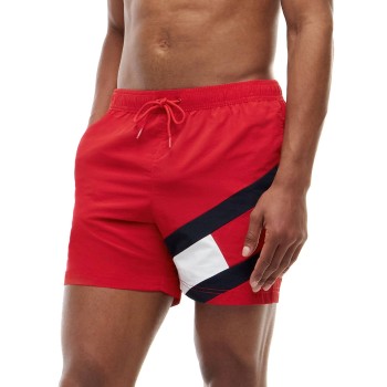 Tommy Hilfiger Badebukser Solid Flag Swim Shorts Rød nylon Medium Herre