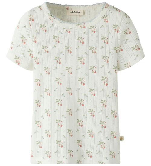 Lil Atelier T-shirt - Dap - Bomuld/Modal - Hulmønster - NbfRache