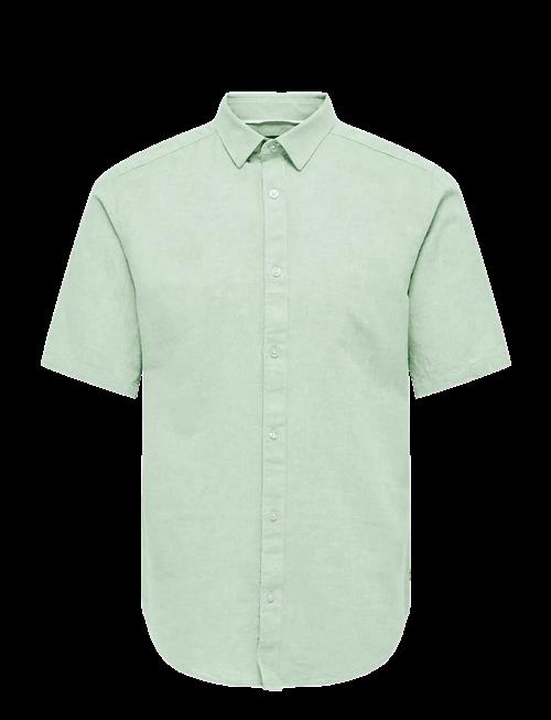 ONLY & SONS | Onscaiden Life Ss Solid Linen Shirt Noos | L