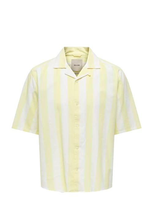 ONLY & SONS | Onstes Rlx Ctn Slub Stripe Ss Shirt | XS