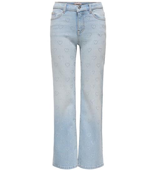 Kids Only Jeans - KogJuicy - Wide - Light Blue Denim/Rhinestone