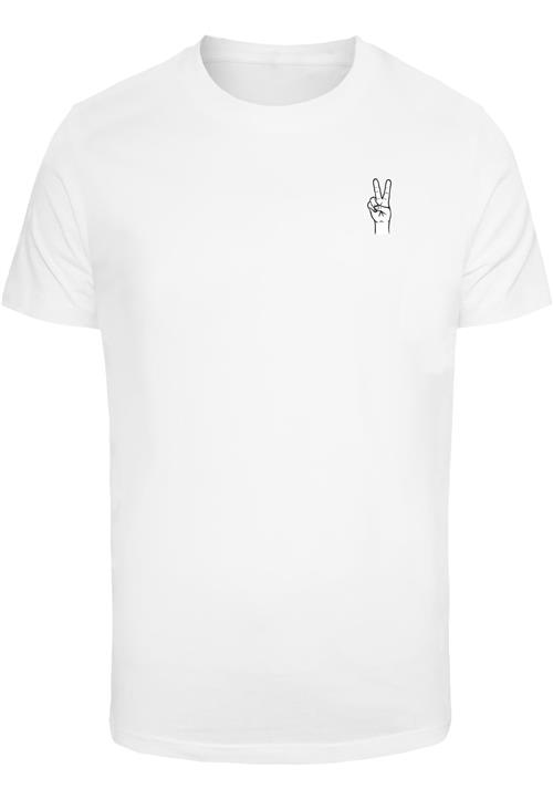 Mister Tee Bluser & t-shirts 'Peace Hand'  sort / hvid