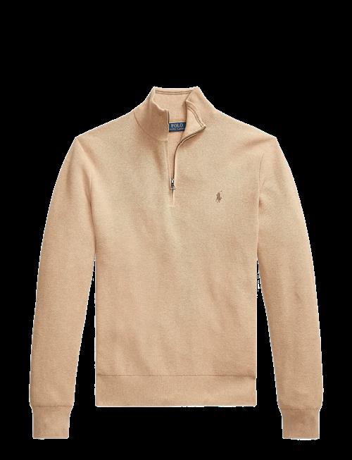 Polo Ralph Lauren | Mesh-Knit Cotton Quarter-Zip Sweater | XXL