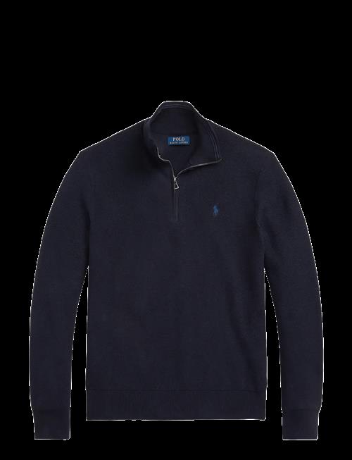 Polo Ralph Lauren | Mesh-Knit Cotton Quarter-Zip Sweater | XXL
