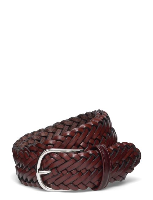 Anderson's | Woven Leather Belt Cognac - 3,5 Cm | 85