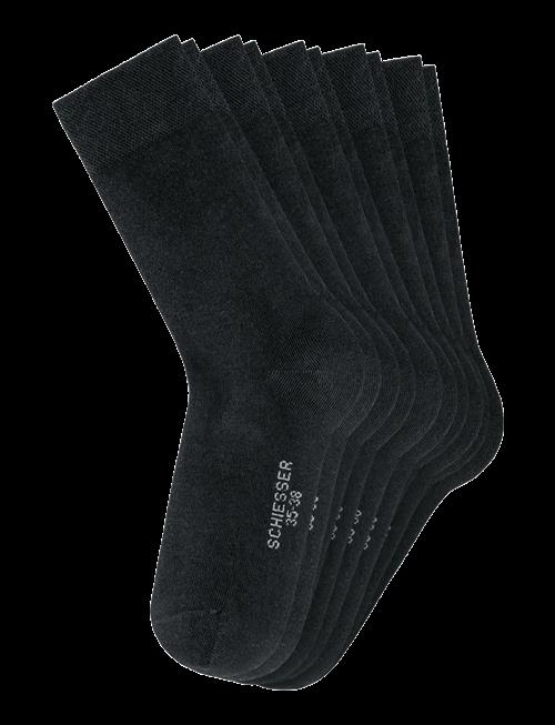 Schiesser | Women's Socks, 5-Pack, Black - Bluebird | 35-38