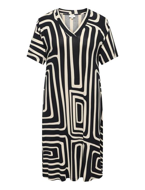 ONLY Carmakoma | Carfyrla S/S V-Neck Blk Aop Dress Noos | 42-44