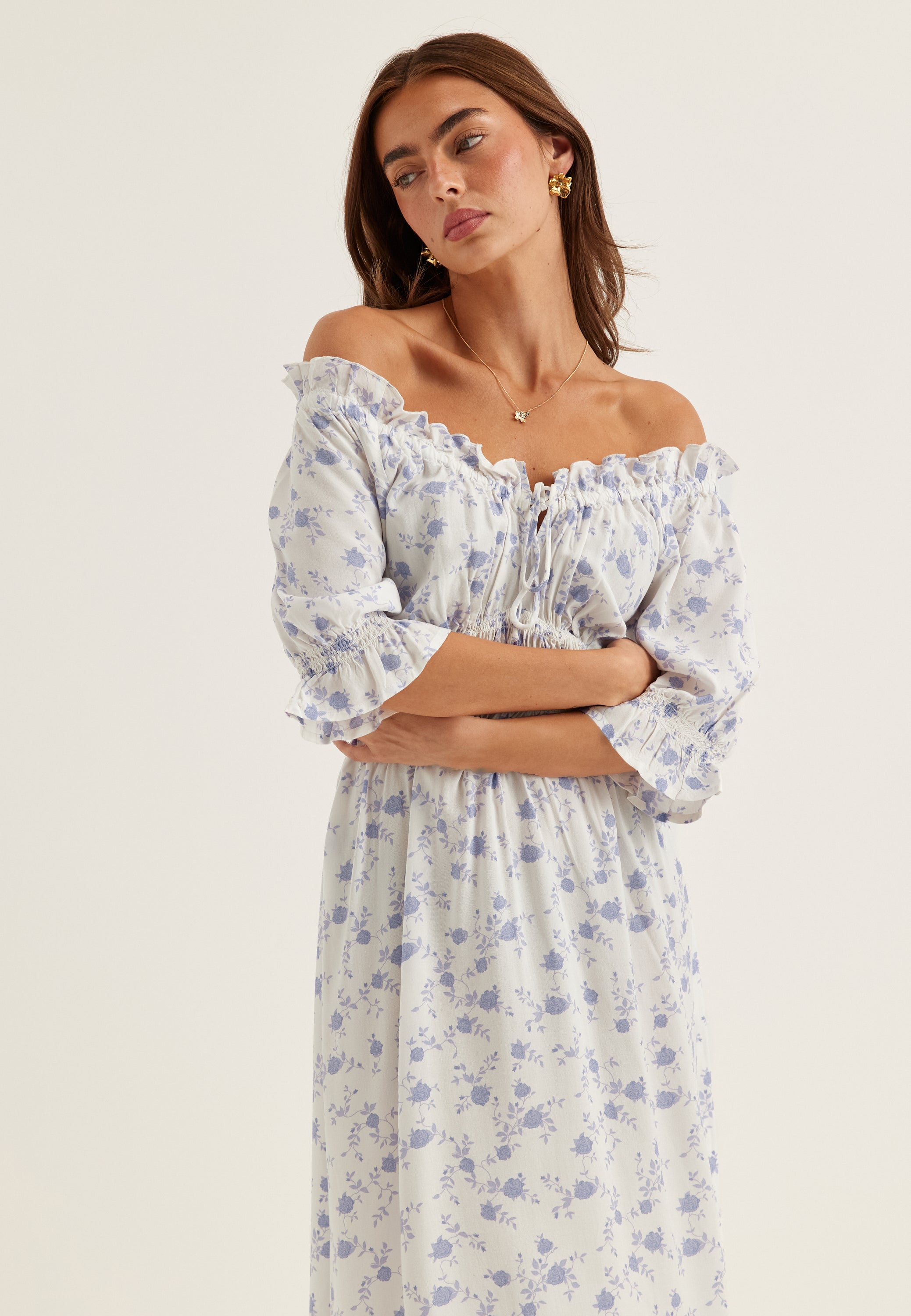 BUBBLEROOM Smock Maxi Dress