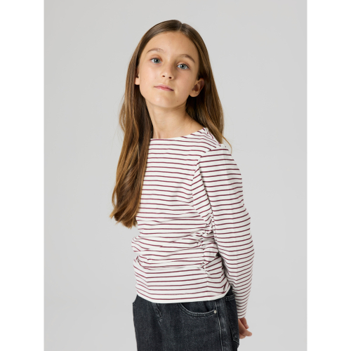 NAME IT Bluse Silke Burgundy Cloud Dancer