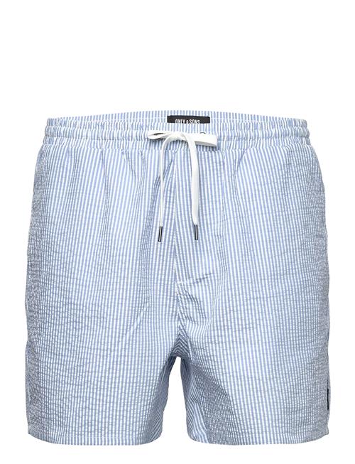 ONLY & SONS | Onsted Stripe Seersucker Swim Noos | L