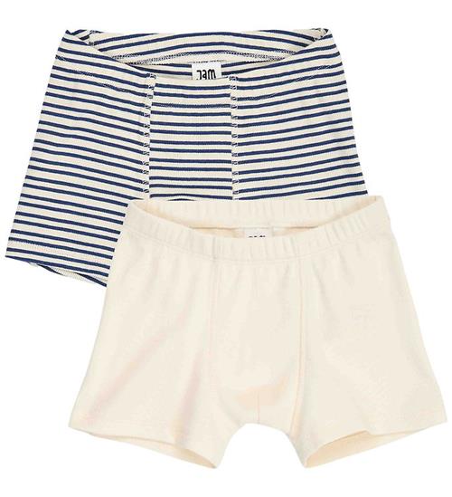 Jam Generation Boxershorts - 2-pak - Rib - Tofu/Navy