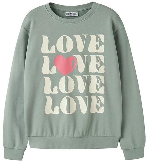 Name It Sweatshirt - NkfVasacha - Green Milieu/Love