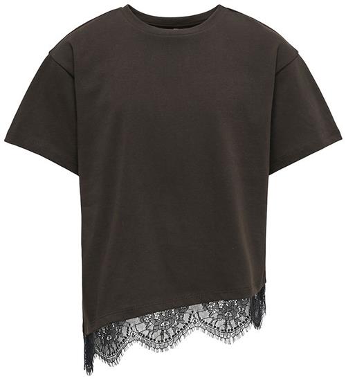 Kids Only T-shirt - KogKamil - Chocolate Torte/Black Lace
