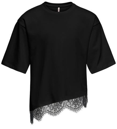 Kids Only T-shirt - KogKamil - Black/Black Lace