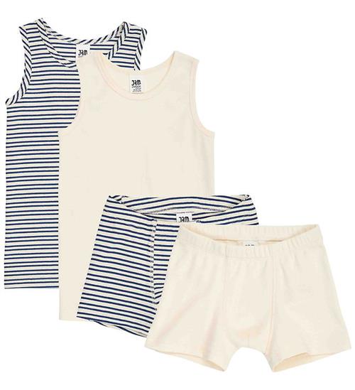 Jam Generation Undertøjssæt - Boxershorts/Undertrøje - Tofu/Navy