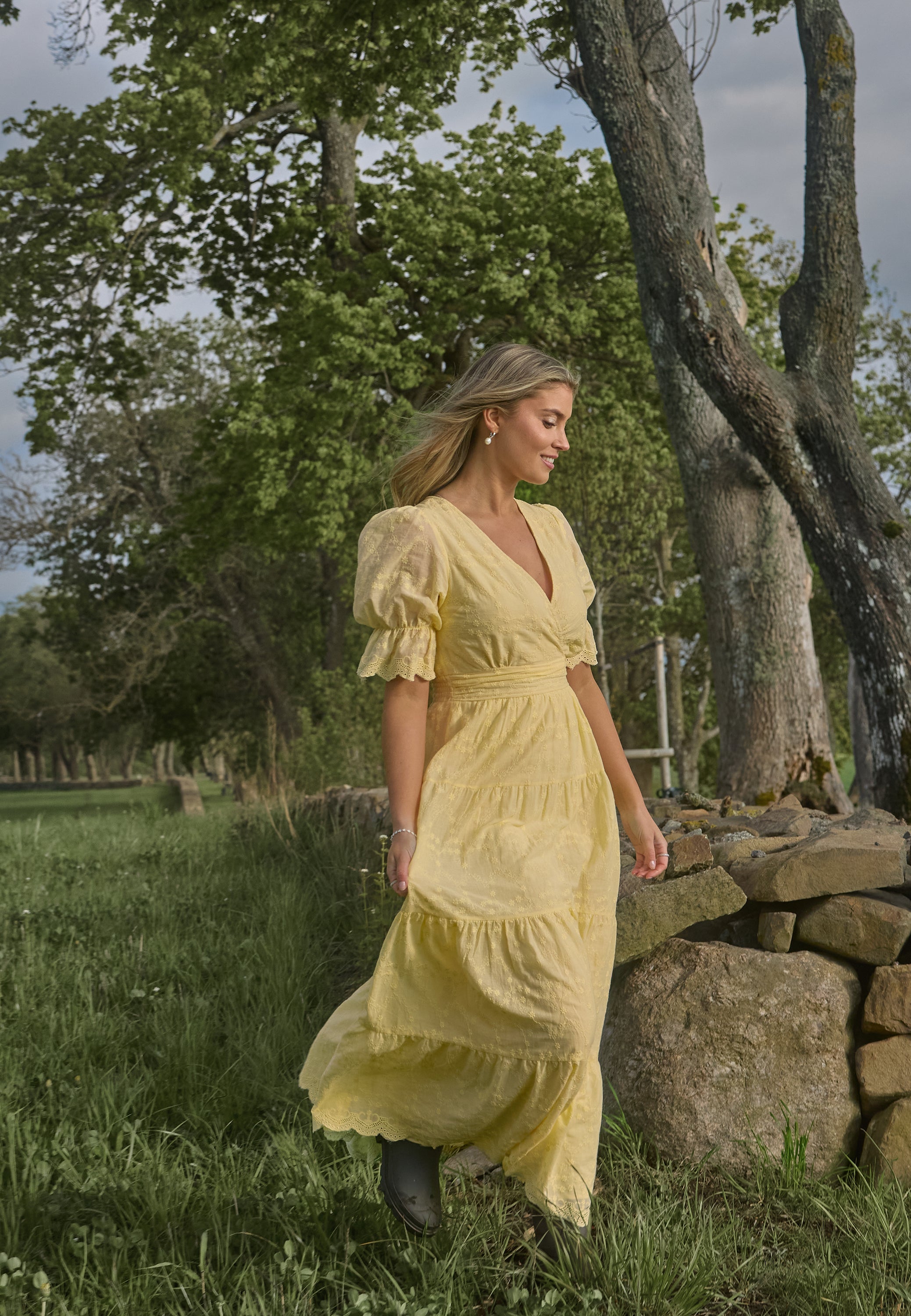 BIANCA GONZALEZ X Broderie Anglaise Maxi Dress