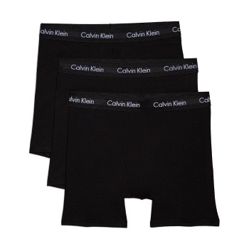 Calvin Klein 3P Cotton Stretch Boxer Brief Sort bomuld Large Herre