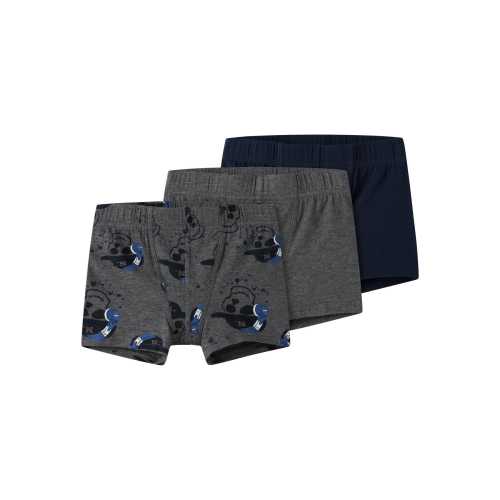 NAME IT 3-Pak Boxershorts Dark Grey Mel