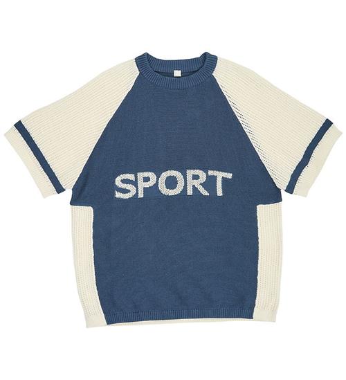 Jam Generation T-shirt - Strik/Hulmønster - Navy/Hvid