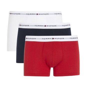 Tommy Hilfiger 3P Signature Essential Cotton Trunk Rød/Blå bomuld Medium Herre