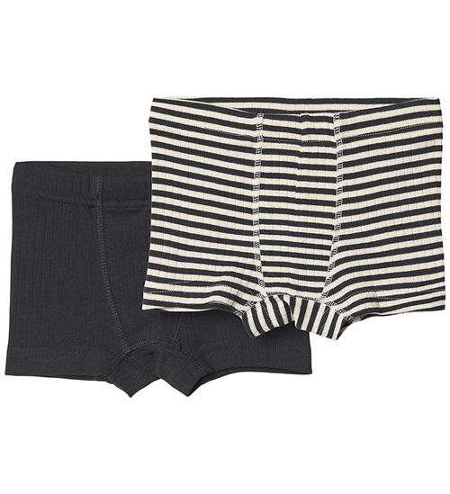 Wheat Boxershorts - 2-pak - Rib - Louis - Navy Rib Stripe