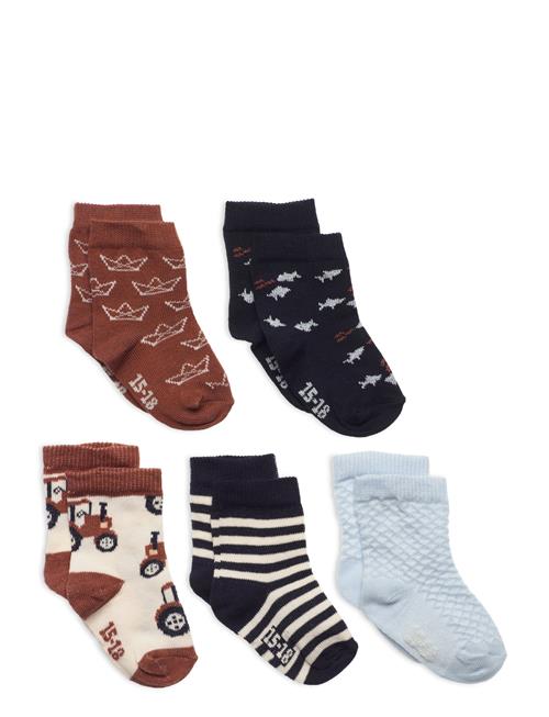 Minymo | Socks W. Pattern (5-Pack) | 31/34