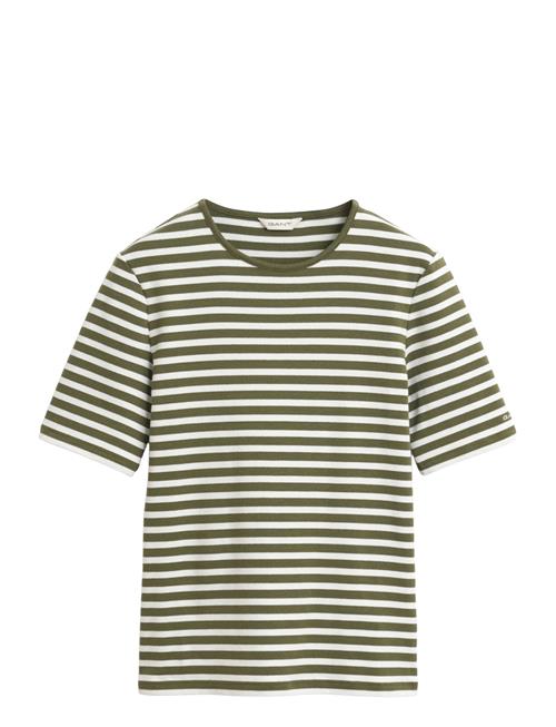 Gant | Slim Striped 1X1 Ribbed Ss T-Shirt | XL