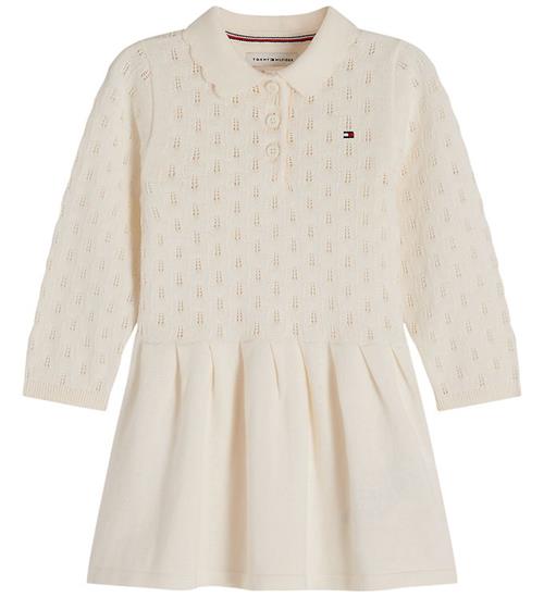 Tommy Hilfiger Kjole - Strik - Ivory Silk