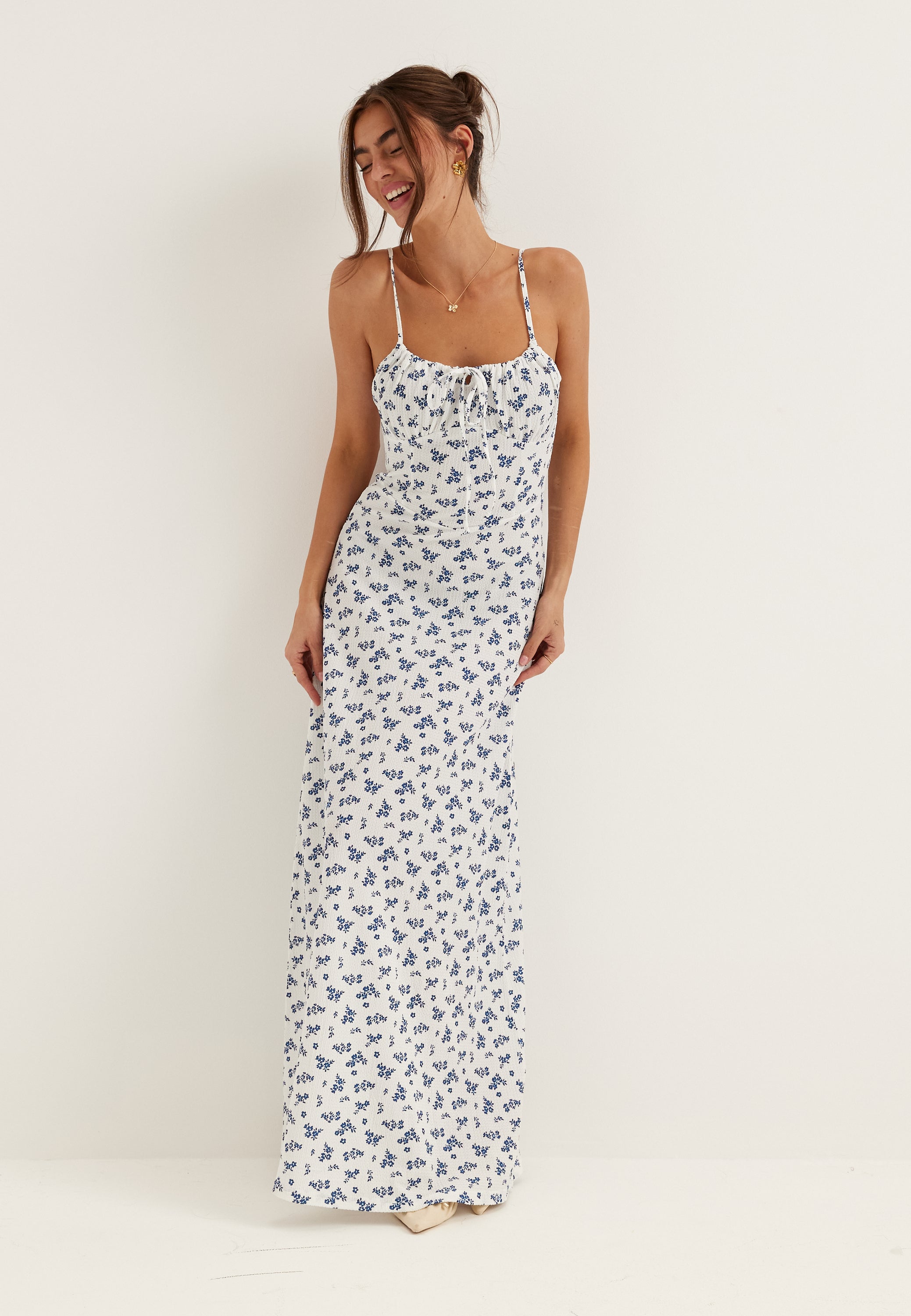BUBBLEROOM Strap Maxi Dress