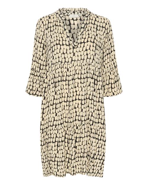 Kaffe Kjole 'KAEdita'  sand / sort / offwhite